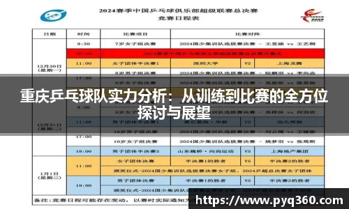 重庆乒乓球队实力分析：从训练到比赛的全方位探讨与展望