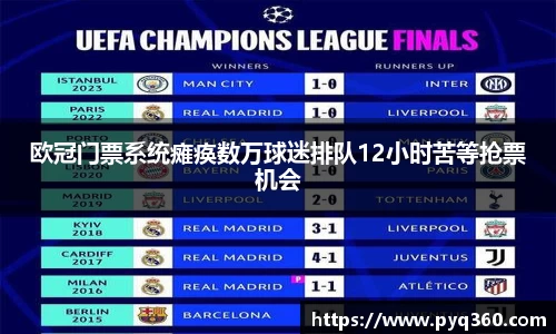 欧冠门票系统瘫痪数万球迷排队12小时苦等抢票机会